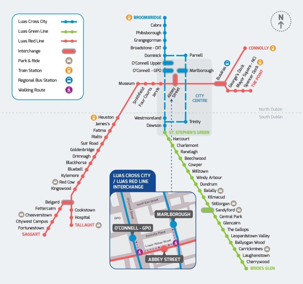 Luas хөндлөн хотын замын газрын зураг нь