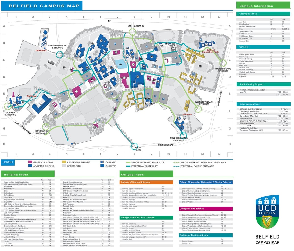 UCD Дублин газрын зураг