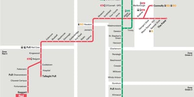 Дублин Luas улаан шугамын зураг