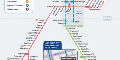Luas хөндлөн хотын замын газрын зураг нь